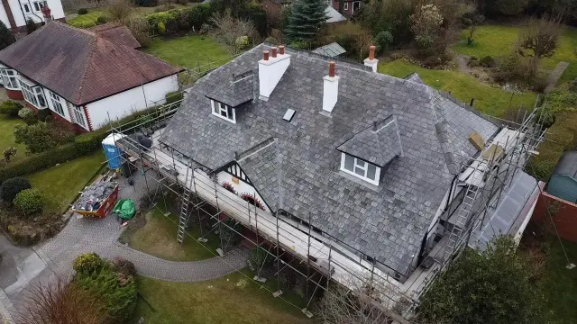 Reclaimed Slate Re-Roof in Gatley, Stockport