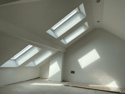 Luxury Velux Attic Bedroom Conversion, Stockport, Velux roof windows & thermal insulation, Stockport
